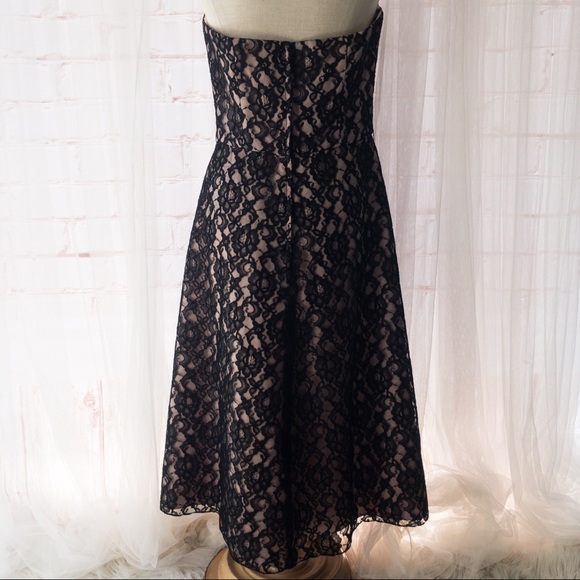 MORI LEE by Madeline Gardner Pink Black Lace Grad/Prom Dress Size Women's 11/12 - Picture 4 of 12